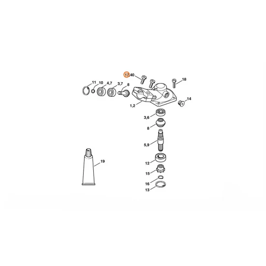 STIHL  Śruba z łbem walcowym IS M5x10 9022 341 1300